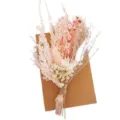 Mini dried flower bouquet pink preserved floral corsage for wedding party dress decoration. - Style 10