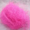 Hot pink sisal packaging filler for gift boxes, floral arrangements and wedding party decoration. - Rose Red