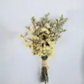 Mini dried flower bouquet for gift, wedding boutonniere and home decor. Natural preserved floral arrangement. - (One Bundle) / ANWHQ-07