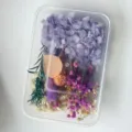 Preserved flower DIY material box, natural dry flowers and purple hydrangeas for holiday decor. - Style 10 (Box)