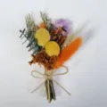 Mini Preserved Flower Bouquet, Colorful Dried Flower Boutonniere for Wedding Festival - (One Bundle) / ANWHQ-09