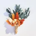 Dried flower mini bouquet colorful preserved floral corsage rustic wedding party home decor gift item - (One Bundle) / ANWHQ-010