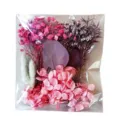 Mixed dried flowers preserved flower pack pink hydrangea eucalyptus leaves for DIY crafts 1pc - Orange Vein