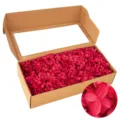 Pink preserved hydrangea dried flowers in gift box for DIY crafts and floral arrangements. - 100.00g / Red