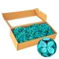 Blue preserved hydrangea dried flowers in window gift box DIY craft floral material for decor - Lake Blue