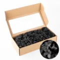 Black preserved hydrangea dried flowers in craft box DIY floral material for gift decoration. - Black