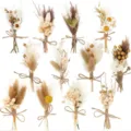 Assorted mini dried flower bouquets with natural stems and twine rustic bundle wholesale. - Style D (10 Bundles)
