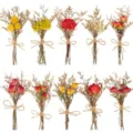 Mini Trockenblumen Sträuße natürliche Blumen Gesteck für Heimtextilien DIY Handwerk 10Stk - Stil E (10 Bündel)