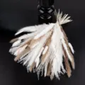 Natural dried flower bouquet featuring mixed pampas grass and bunny tails for home decor. - CH-01 / 70-80 Stems Pack