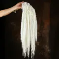 White hanging amaranth dried flower string for wedding and festival home decoration. - 30-60CM / White