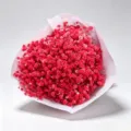 Pink Gypsophila dried flower bouquet wrapped in paper for home decor and wedding gifts. - China Red