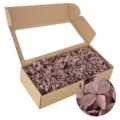 Preserved purple hydrangea dried flowers in kraft box, ideal for DIY crafts and gifts. - Tan