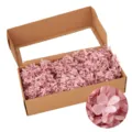 Pink preserved hydrangea dried flowers in kraft gift box for DIY craft and home floral decor. - Burgundy