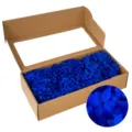 Blue preserved hydrangea dried flowers in kraft gift box, perfect for DIY floral crafts. - Blue