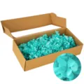 Preserved blue hydrangea dried flowers in kraft gift box, DIY floral craft material SKU. - Teal