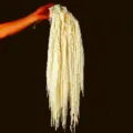 White hanging dried flowers amaranthus silky floral bunch for wedding home party decor - Off White