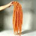 Orange hanging dried flowers amaranth bunch for wedding party festival decor floral arrangement - Orange