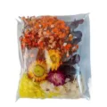 Dried pressed flowers material pack in bag for DIY crafts, resin art, and scented candles. - Rosy Clouds