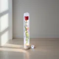 Mini Glas Reagenzglas Konservierte Rote Rose LED Lichterkette Wunschflasche - Rote Rose Kleiner Prinz