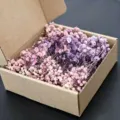 Colorful dried baby's breath flowers gypsophila bunch in box for DIY craft gift decor - Light Purple 100 Stems