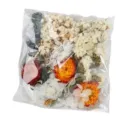 Assorted dried pressed flowers in transparent bag for DIY crafts, candles and epoxy resin. - Winter