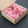 Pink gypsophila dried flowers DIY craft material pack in kraft gift box for party decor - Light Pink 50 Stems