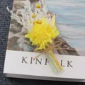 Mini preserved flower bouquet yellow variant, perfect for wedding decoration and gift box accessor. - Yellow & White
