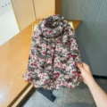 Summer floral print women's long scarf retro ethnic style breathable sun protection shawl. - Color 8