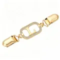 Gold rhinestone letter sweater clip stylish cardigan shawl clip women fashion clothing accessory. - Gold Letter L
