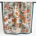 Vintage floral print long scarf for women, elegant double-sided design, soft material. - Style 3