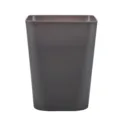 Corbeille à papier minimaliste en plastique gris foncé, petite poubelle ouverte sans couvercle. - Café