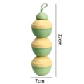 Tragbarer 3-Schichten Babymilchpulver Spender, stapelbare Vorratsbox für Kinder 22cm - Gelb