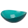 Nordische kreative transparente Kunststoff Obstschale, asymmetrisches Gitter Snack Schale - L / Grün