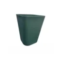 Papelera abierta triangular verde para el hogar oficina dormitorio y baño de plástico. - Verde Oscuro