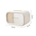 Moderner Luxus Taschentuchbox Desktop Aufbewahrungsbox Creme weißer Plastikbehälter - Weiß