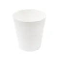 Corbeille à papier nordique minimaliste en plastique, bac blanc pour bureau maison. - Petit 6L / Ivoire