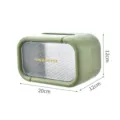 Moderne grüne Kunststoff-Taschentuchbox Aufbewahrungsbehälter mit transparenter Front 20x12cm - Grün