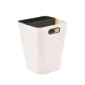 Modern double layer plastic waste basket classification trash can beige color home office use - Khaki