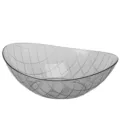 Coupelle à Fruits Transparente en Plastique Style Nordique Assiette à Collation Plat - L / Gris