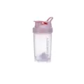 Rosa Fitness Shaker Flasche mit Griff, ideal fuer Proteinshakes, Fitnesstraining und Sport. - Rosa