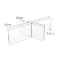 Clear acrylic drawer divider adjustable grid storage organizer for kitchen fridge shelf box - Cross Divider / For High Model / Clear