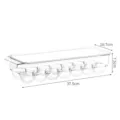 Clear plastic egg storage box with lid, refrigerator organizer for kitchen food freshness. - Egg Box With Lid / 37.5x10.7x7.5cm / Clear