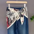Floral print silk scarf for women, multi-use hair band and bag ribbon fashion accessory. - 42#