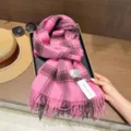 Sciarpa in lana a quadri stile britannico calda lunga sciarpa da donna per inverno. - Colore 5