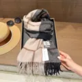 Sciarpa in lana a quadri invernali da donna, classico stile britannico scialle caldo. - Colore 4