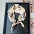 Silk scarf for women, 53x53cm small square neckerchief, summer sun protection fashion design variant. - RT#78