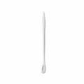 Stainless steel tea spoon and coffee stirrer with creative leaf design, size 15.5cm. - Silver