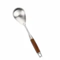 Stainless steel rice spoon with wooden handle kitchen cooking utensil 33.2cm long - Rice Scoop
