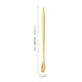 Stainless steel tea knife spoon, creative golden tea spoon, 15.5cm length, 17g weight. - Gold