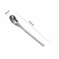 304 Stainless Steel Spoon Toddler Feeding Dessert Spoon Kitchen Tableware 135mm Length - S / Silver